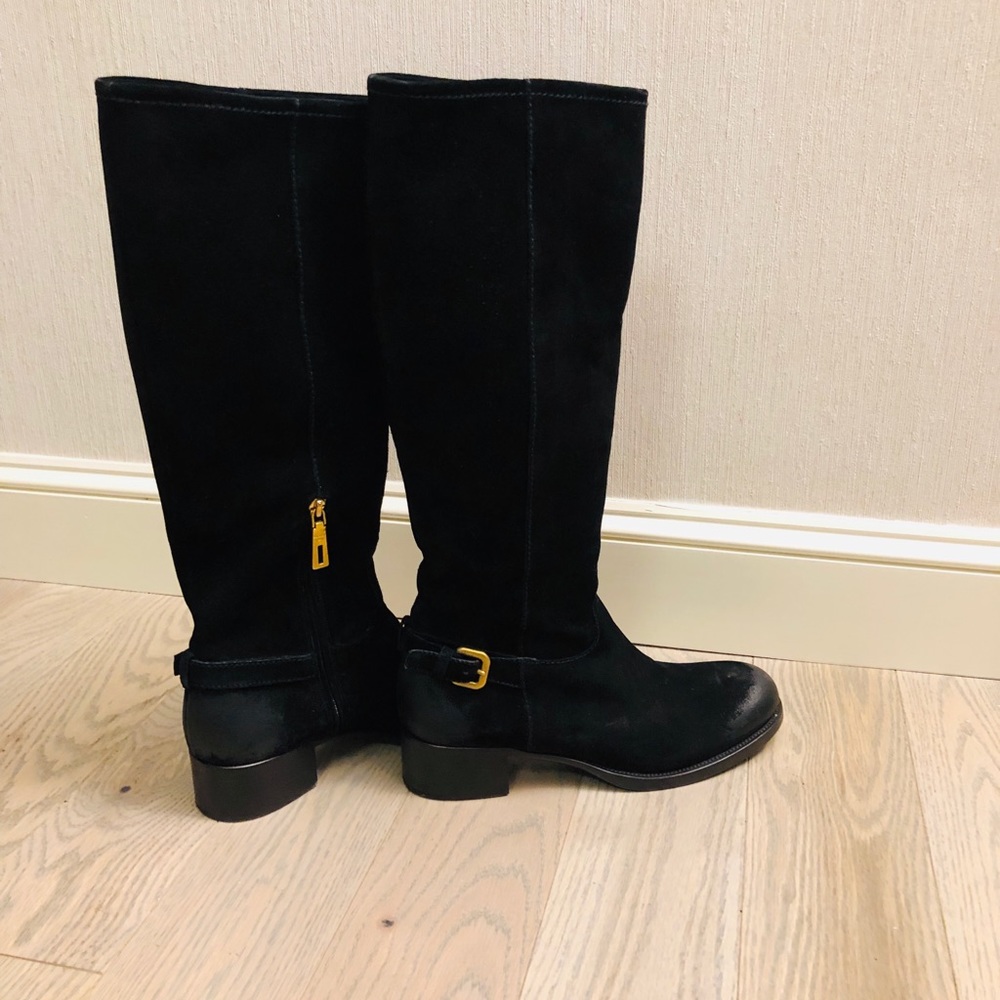 Prada black tall boots size 38,5